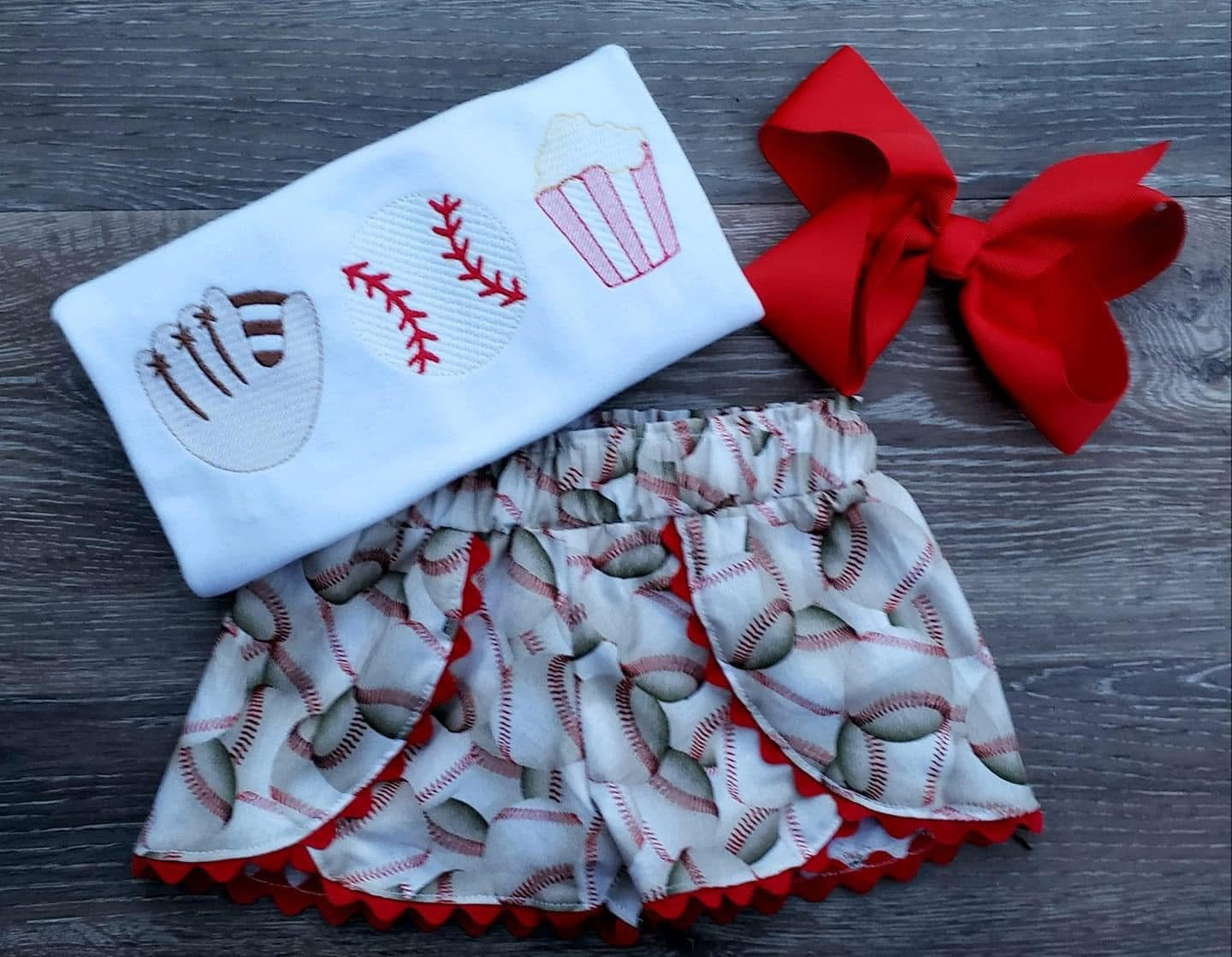 Baseball coachella girls toddler team shorts